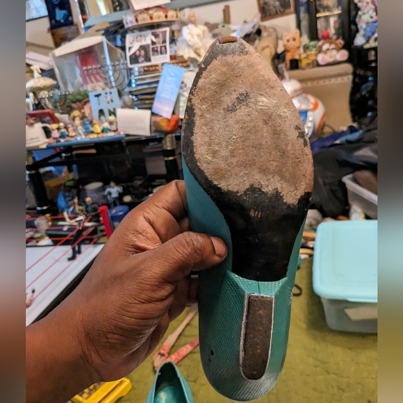 Women's Turquoise Heels by Charles Jordan - Picture 9 of 9